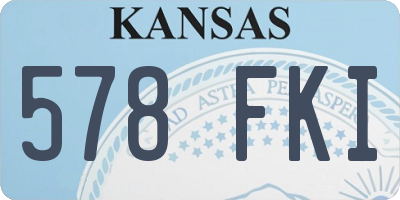 KS license plate 578FKI