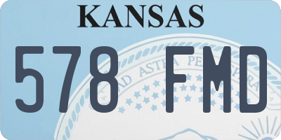 KS license plate 578FMD