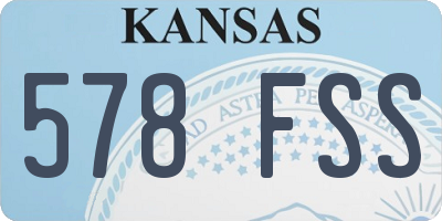 KS license plate 578FSS
