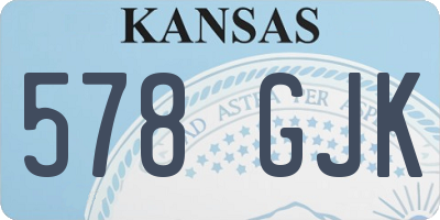 KS license plate 578GJK