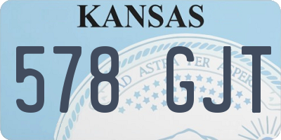 KS license plate 578GJT