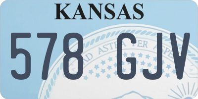 KS license plate 578GJV