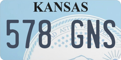 KS license plate 578GNS