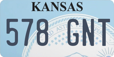 KS license plate 578GNT