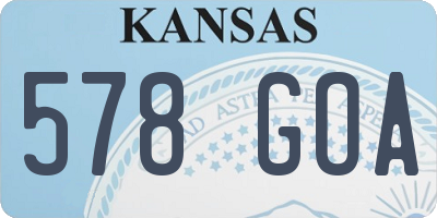 KS license plate 578GOA