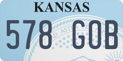 KS license plate 578GOB