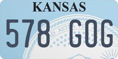 KS license plate 578GOG