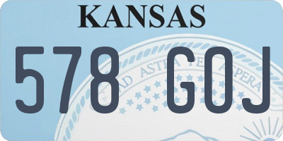 KS license plate 578GOJ