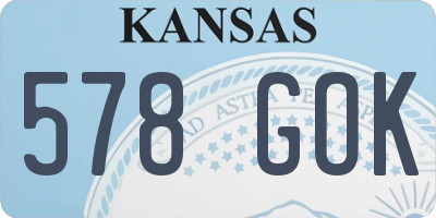 KS license plate 578GOK