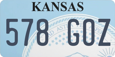 KS license plate 578GOZ