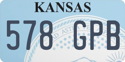 KS license plate 578GPB