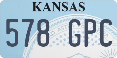 KS license plate 578GPC