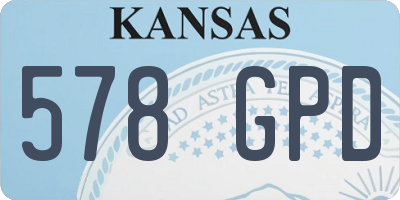 KS license plate 578GPD