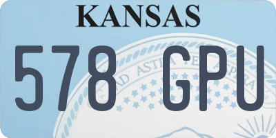 KS license plate 578GPU