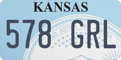 KS license plate 578GRL