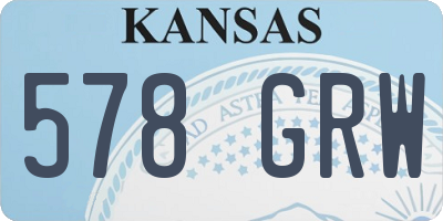 KS license plate 578GRW