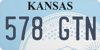 KS license plate 578GTN