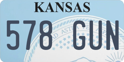 KS license plate 578GUN