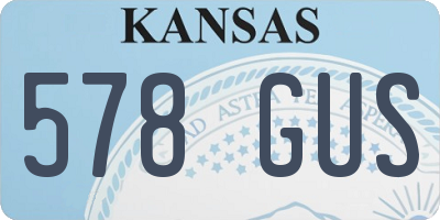 KS license plate 578GUS