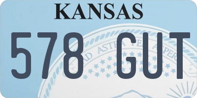 KS license plate 578GUT