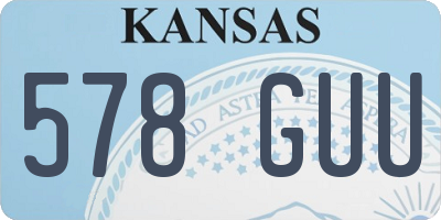 KS license plate 578GUU