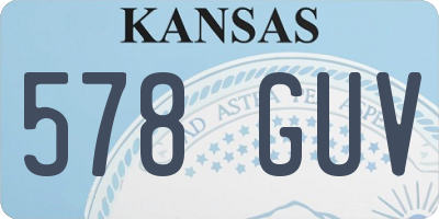 KS license plate 578GUV