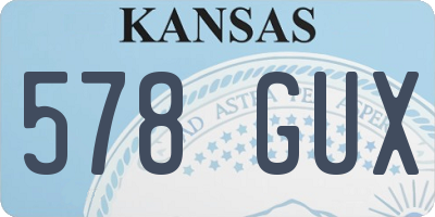 KS license plate 578GUX