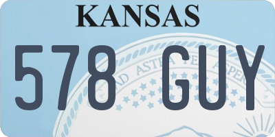 KS license plate 578GUY