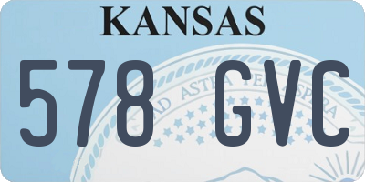 KS license plate 578GVC