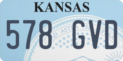 KS license plate 578GVD