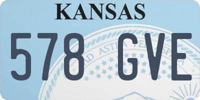 KS license plate 578GVE