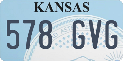 KS license plate 578GVG