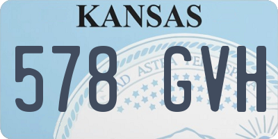 KS license plate 578GVH