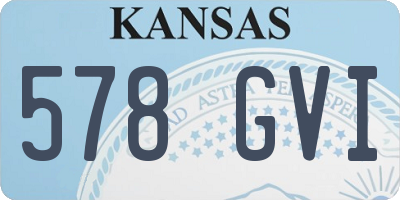 KS license plate 578GVI
