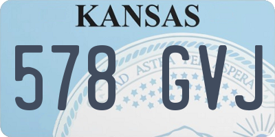 KS license plate 578GVJ