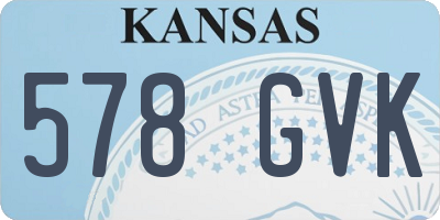 KS license plate 578GVK
