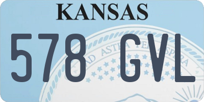 KS license plate 578GVL