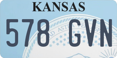 KS license plate 578GVN