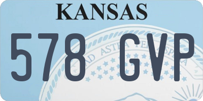KS license plate 578GVP
