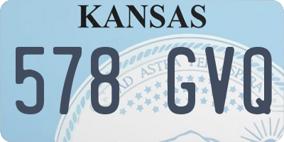 KS license plate 578GVQ