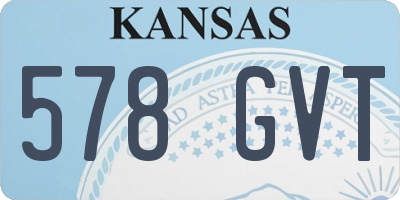 KS license plate 578GVT
