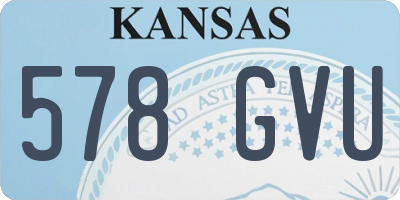 KS license plate 578GVU