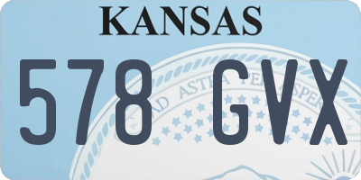 KS license plate 578GVX