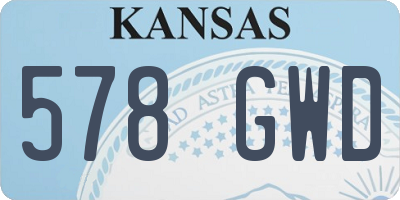 KS license plate 578GWD