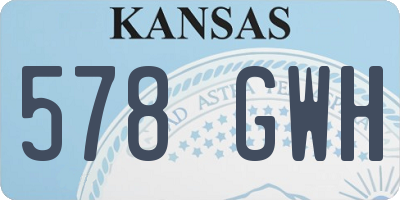 KS license plate 578GWH