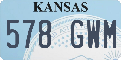 KS license plate 578GWM