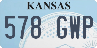 KS license plate 578GWP