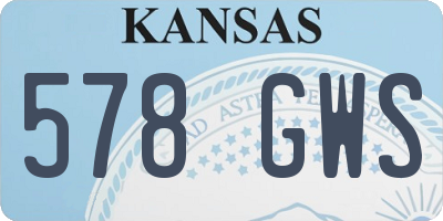 KS license plate 578GWS