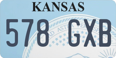 KS license plate 578GXB