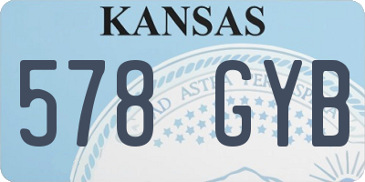 KS license plate 578GYB